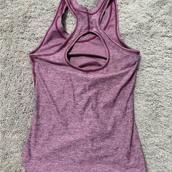 Athleta Heathered Maroon Tank Top - Picture 2 of 3
